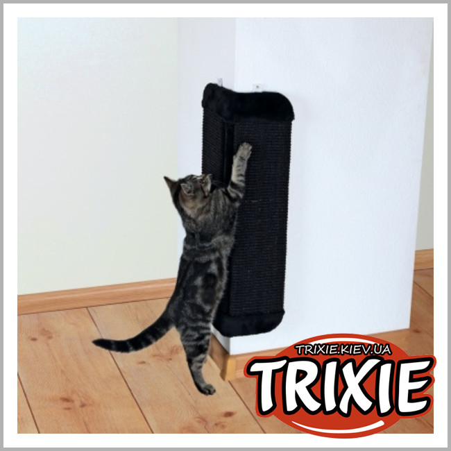 ТРІКСІ Україна - Кутова кігтеточка для кішок TRIXIE (Розмір: 32х60см, Колір: чорний)