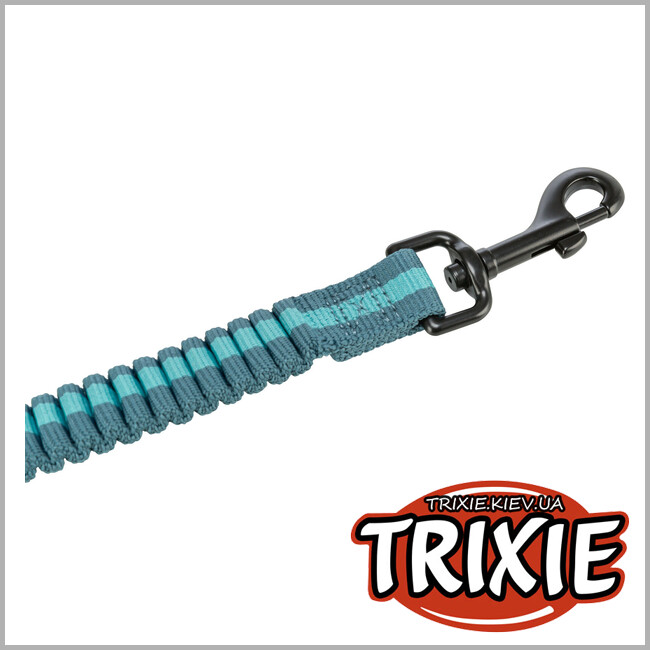 ТРИКСИ Украина - Поводок Trixie 12763 для пробежек, 1.33–1.80м/20мм, графит/папайа
