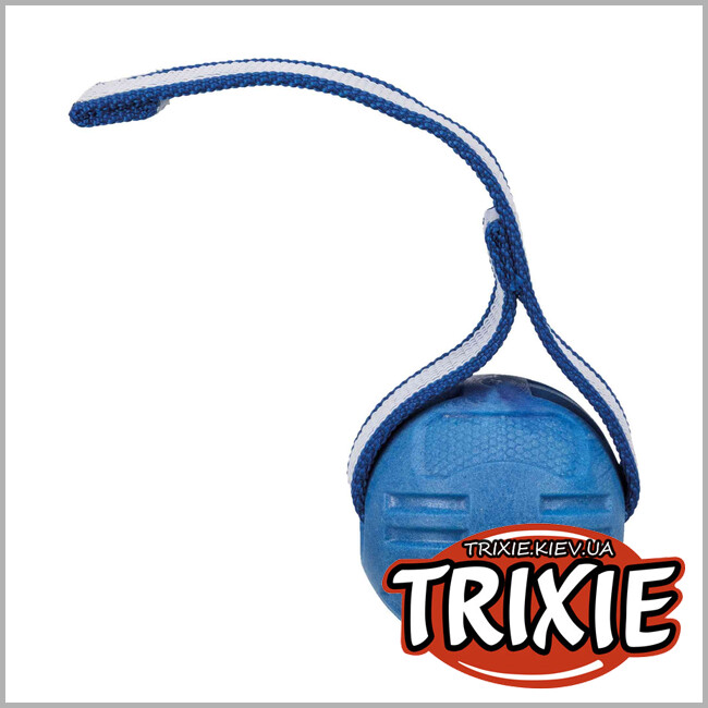 ТРИКСИ Украина - Спортивный сверхпрочный мяч TRIXIE (резина, 6см/20см, жёлтый)