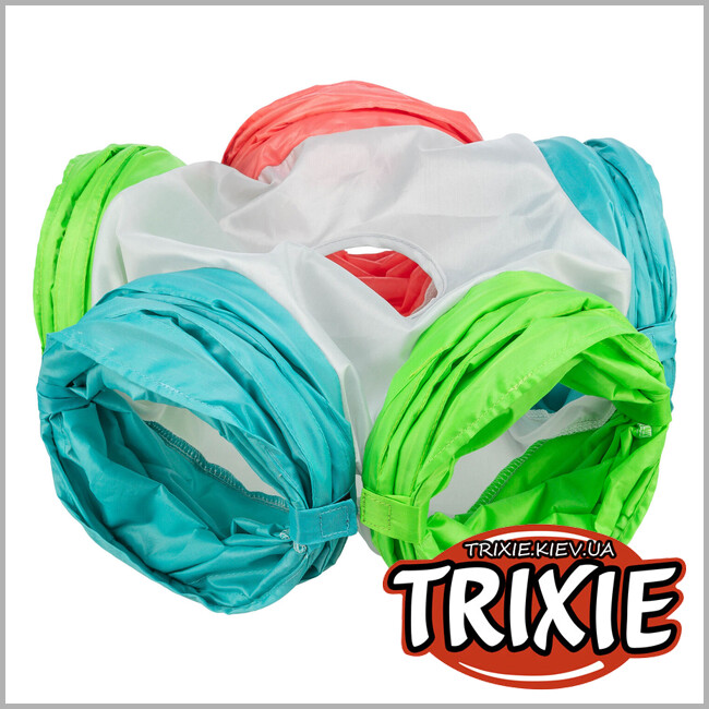 ТРИКСИ Украина - Игровой тоннель для кролика Trixie 62793, 6 входов (нейлон), 5х18см/47см