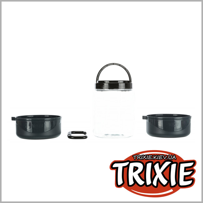 ТРИКСИ Украина - Бокс для пищи с мисками Trixie Travel Set (2 миски 750ml / 1 миска для воды 2L )