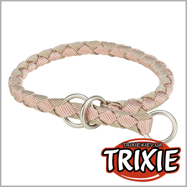 ТРИКСИ Украина - Ошейник для собак Trixie 143935 Cavo полуудавка M–L 43–51 см диаметр 18 мм розово-песочный
