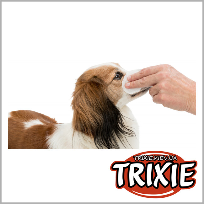 ТРИКСИ Украина - Одноразовые салфетки д/чистки глаз TRIXIE (алоэ вера и провитамин В5 * 100шт)