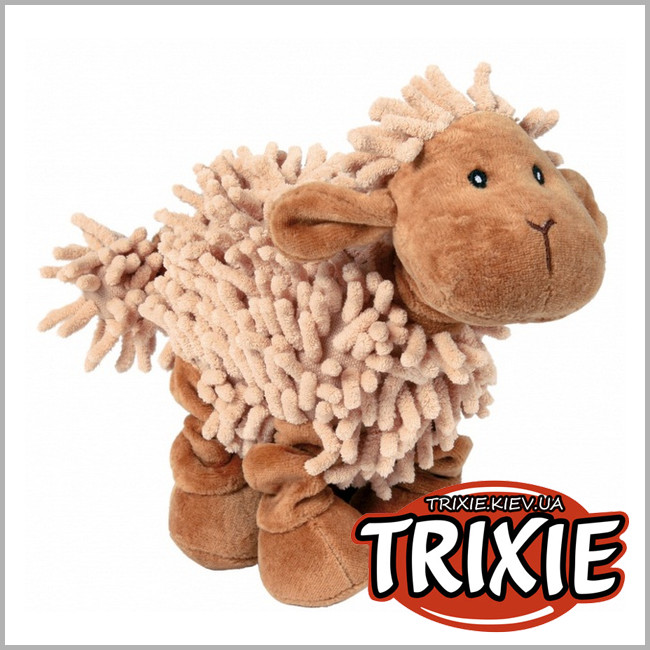 ТРИКСИ Украина - Овечка с пищалкой игрушка со звуком для собак TRIXIE (со звуком плюш 21см)