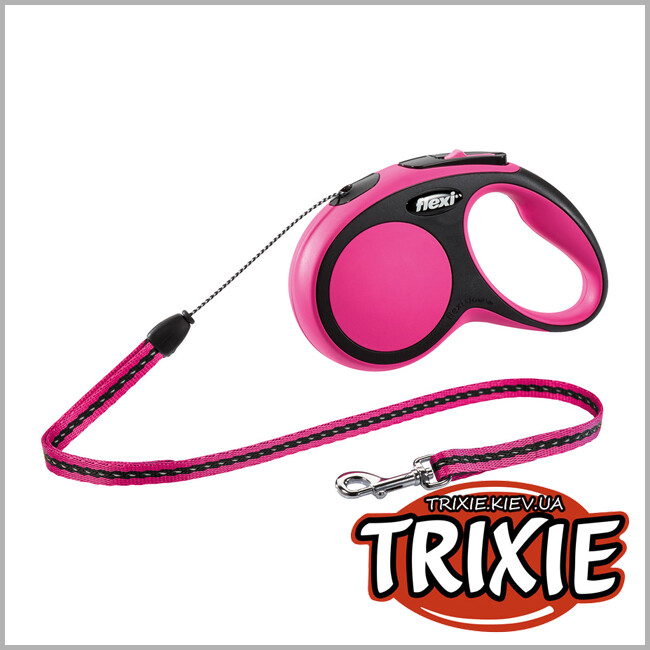 ТРИКСИ Украина - Флекси TRIXIE - New COMFORT (5 м/12 кг, розовый)