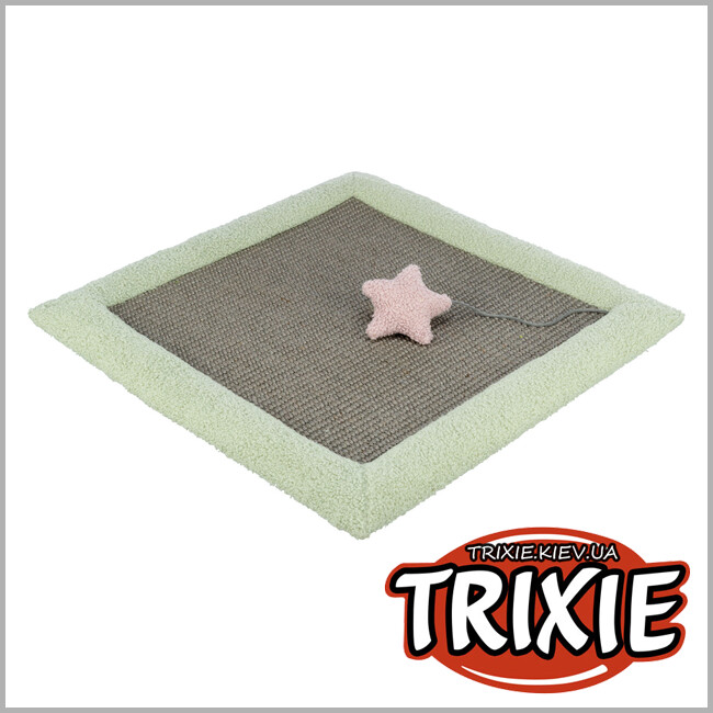 ТРІКСІ Україна - Junior драпак-килимок Trixie 44437 , 47х47cм, сірий/м'ятний