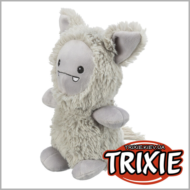 ТРИКСИ Украина - Монстр Trixie 34724 с канатом (плюш), 32см, серый