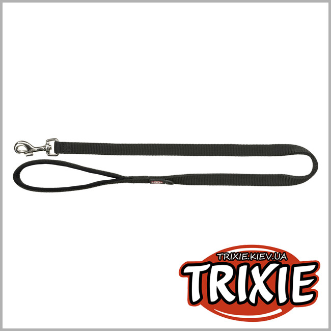 ТРІКСІ Україна - Поводок для собак Trixie 200117 "Premium", M-L: 1.00м/20мм, чорний