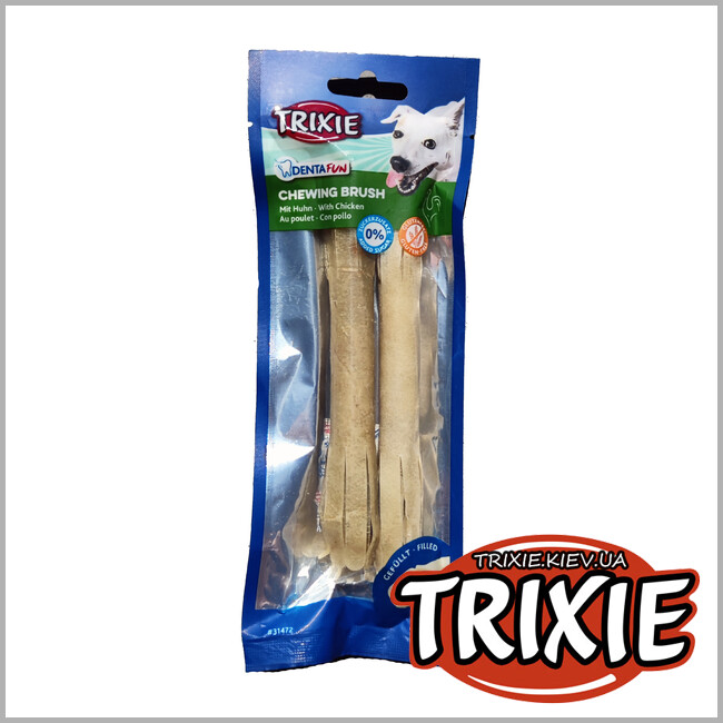ТРИКСИ Украина - Жевательная палочка для чистки зубов  TRIXIE Denta Fun  (курица 15см/80гр / 2шт)