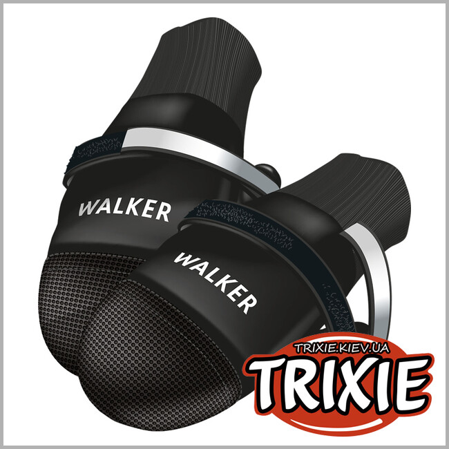 ТРИКСИ Украина - Защитные сапоги для собак Trixie 19472 "Walker Care Comfort", M, черный (2шт/уп)