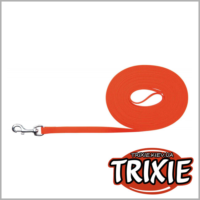 ТРИКСИ Украина - Поводок д/тренировок  Easy Life-TRIXIE (Размер: 10 м/17 мм, оранжевый, неон )