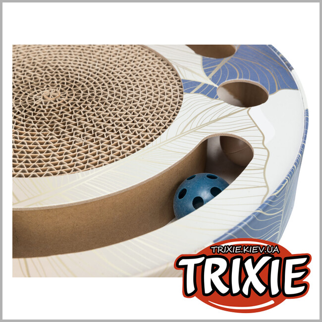 ТРІКСІ Україна - Дряпка для котів Trixie 48004 Барабан з двома кульками та котячою м'ятою картонна 33х5,5 см