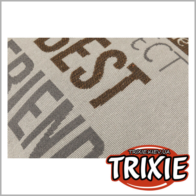 ТРИКСИ Украина - Лежак TRIXIE - Chipo с рисунком Мальтийская болонка (60х48 см серый)