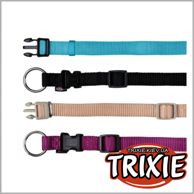 ТРИКСИ Украина - Ошейник для собак TRIXIE - Premium(Размер:22-35см/10мм, Цвет: черн)