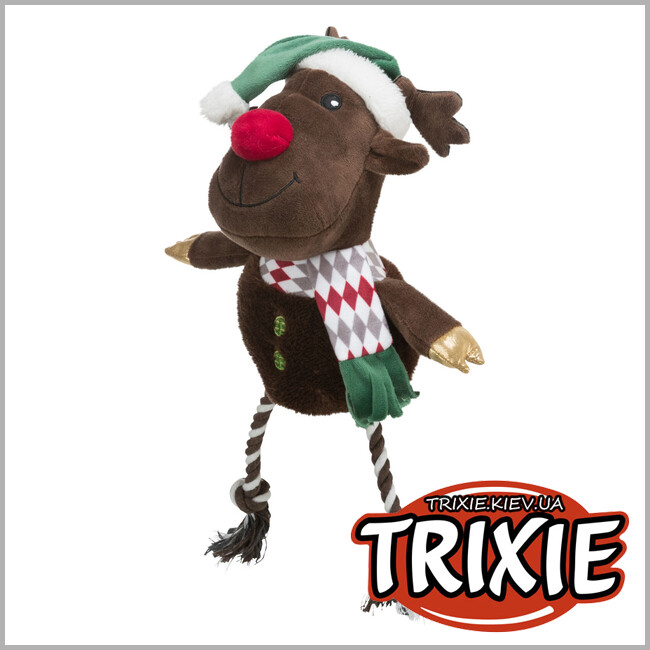 ТРИКСИ Украина - Рождественский олень Trixie 92578 (плюш/хлопок), 49см