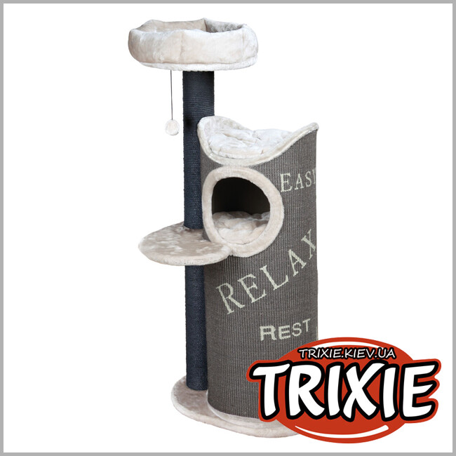 ТРІКСІ Україна - Будиночок-драпак для котів Trixie 44425 "Juana", 57 × 46 134см,сірий/світло-сірий