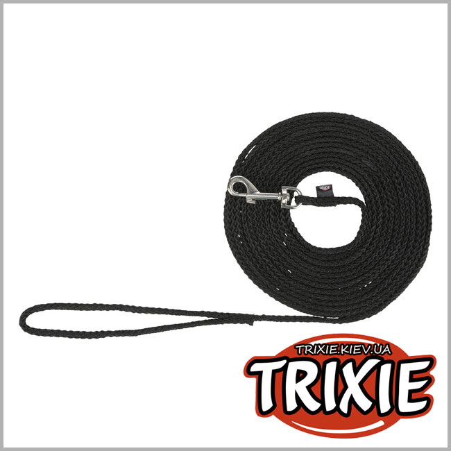ТРИКСИ Украина - Поводок для собак Trixie 19771 S–M 15 м х 5 мм черный