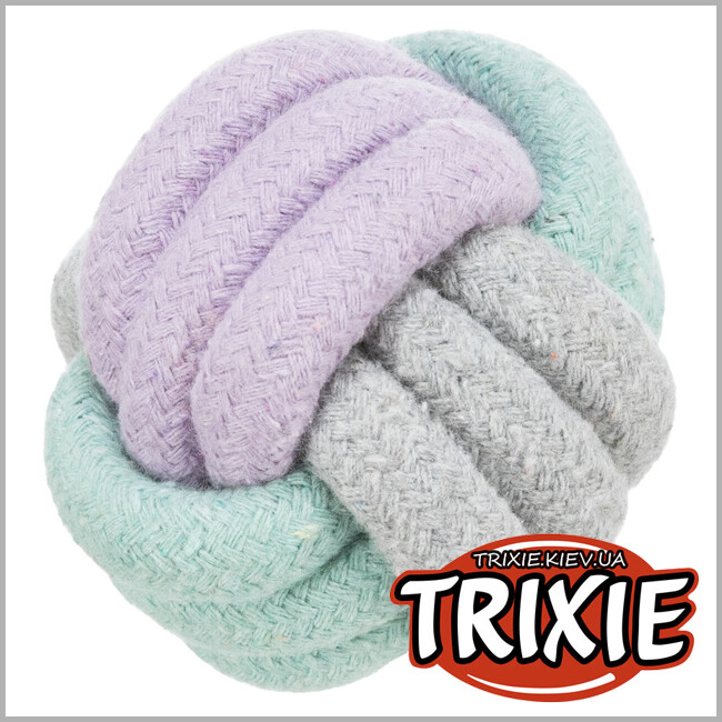 ТРИКСИ Украина - Игрушка Trixie 32814 Junior для щенков Мяч жгутовый текстиль 9 см