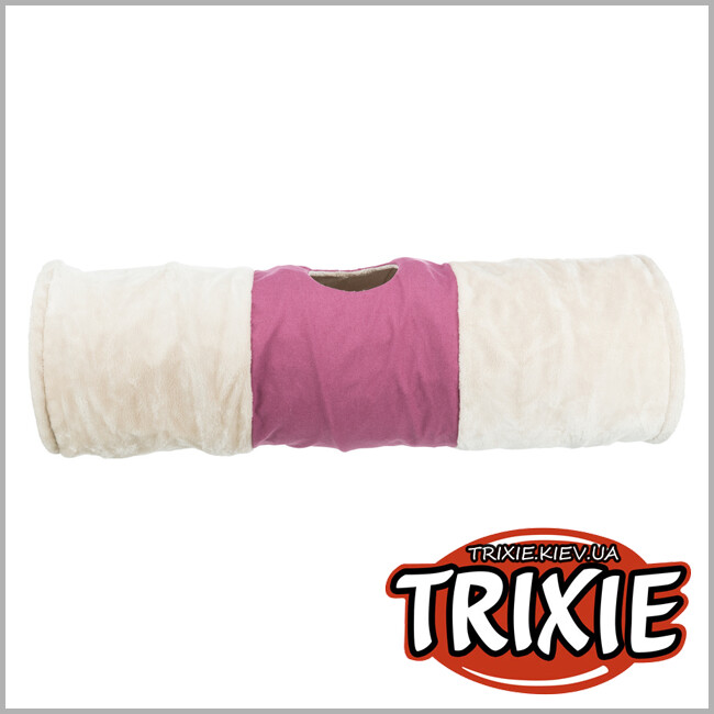 ТРИКСИ Украина - Игровой тоннель TRIXIE для кота XXL (35х115см, беж/фуксия)