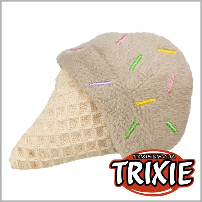 ТРІКСІ Україна - Іграшка Trixie 45552 для котів Морозиво і тістечко плюш з котячою м'ятою 7 см