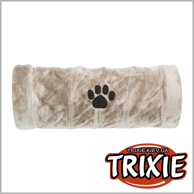 ТРИКСИ Украина - Туннель для кошки Trixie Playing Tunnel (плюш 22*60cm серый)