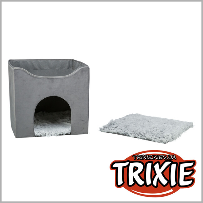 ТРИКСИ Украина - Лежак-пещера Trixie 375010 "Harvey", 38х38х38см, серый/бело-черный