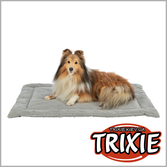 ТРИКСИ Украина - Лежак-коврик для собак Trixie 37269 "Jonna" (вельветовый плюш), 90х65см, серый