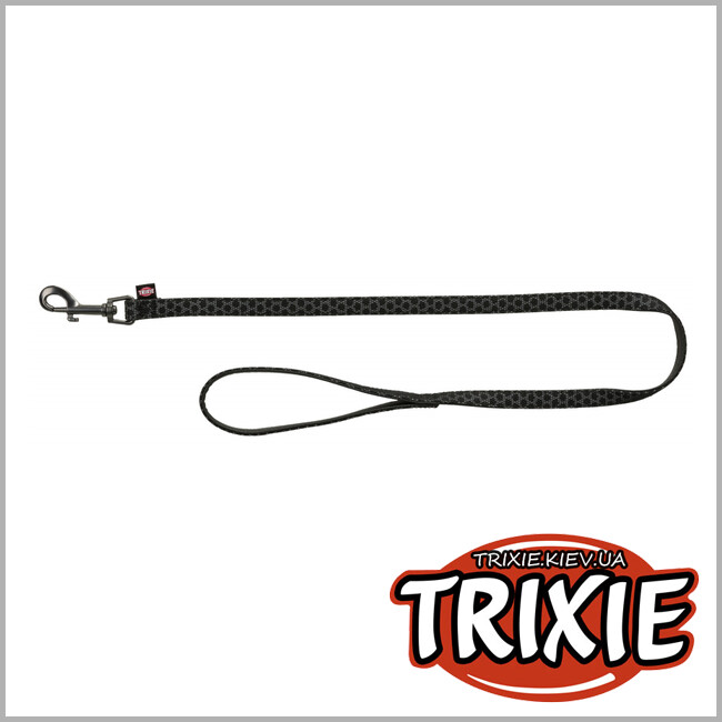 ТРИКСИ Украина -  Поводок Night Reflect - TRIXIE (Размер XS-S:1.00 м/15 мм, черный)
