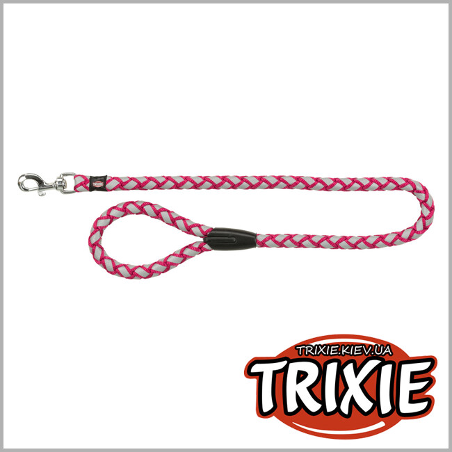 ТРИКСИ Украина - Поводок Cavo-TRIXIE светоотражающая (Размер L–XL: 1.00м/18мм,фуксия)