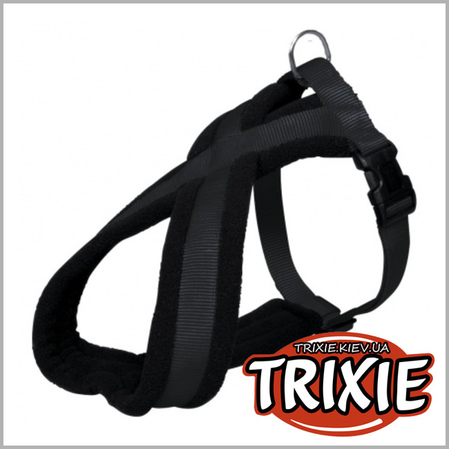 ТРИКСИ Украина - Шлея с подкладкой для собак TRIXIE - Premium(Размер:45-70см/25мм, Цвет: чёрный)