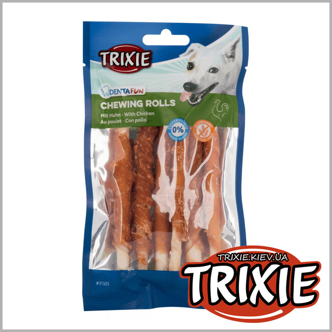 ТРИКСИ Украина - Жевательные рулетики для чистки зубов для собак TRIXIE - Denta Fun  (курица 12см*6шт / 70g)
