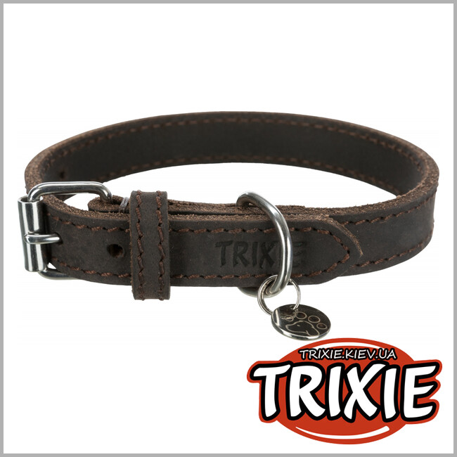 ТРИКСИ Украина - Кожаный ошейник в деревенском стиле Trixie (L 48-56 см / 30 мм)