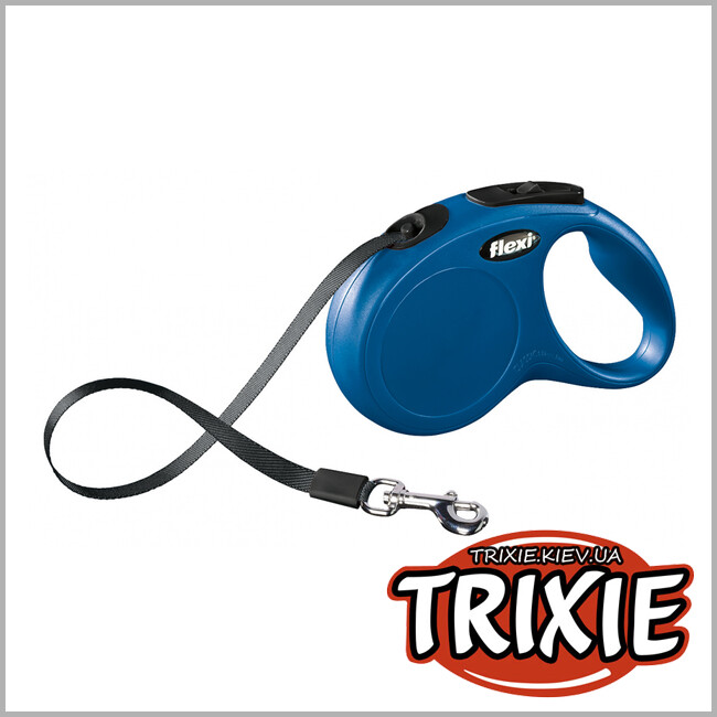 ТРИКСИ Украина - Флекси TRIXIE - New CLASSIC COMPACT (S: 5м/до 15кг, синий)
