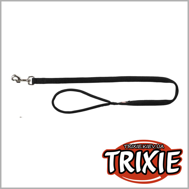 ТРИКСИ Украина - Поводок Comfort Soft-TRIXIE (Размер M-L: 1м/20мм, чёрный)