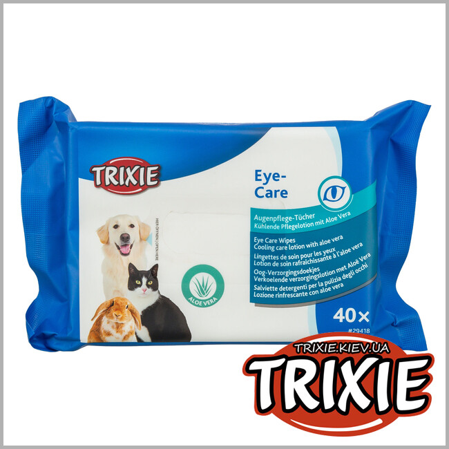 ТРИКСИ Украина - Салфетки очищающие для ухода за глазами Trixie (40шт/уп)