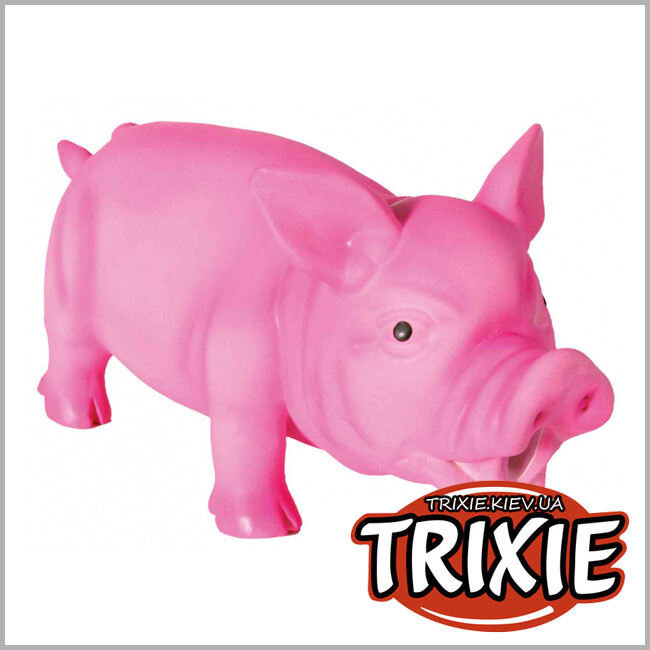 ТРИКСИ Украина - Игрушка для собак TRIXIE Поросенок хрюкающий (латекс 21см)