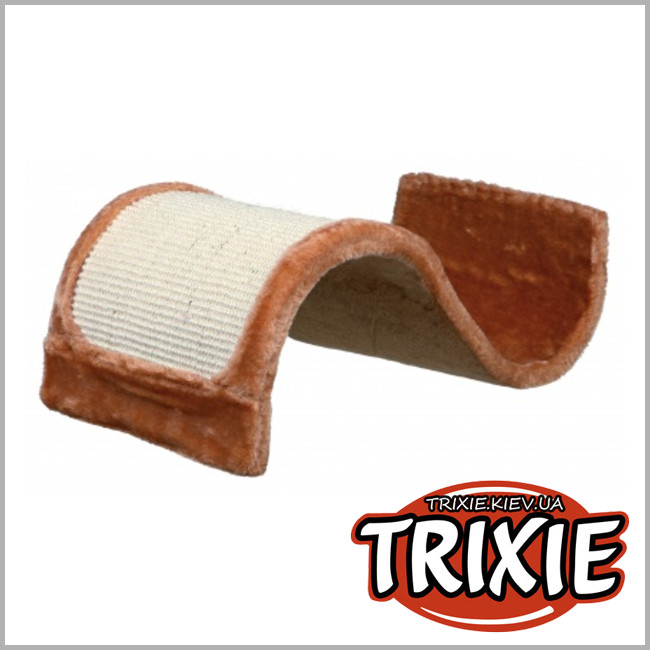 ТРИКСИ Украина - Когтеточка волна для кошки TRIXIE Wavy (плюш 29*18*50 см коричневая)