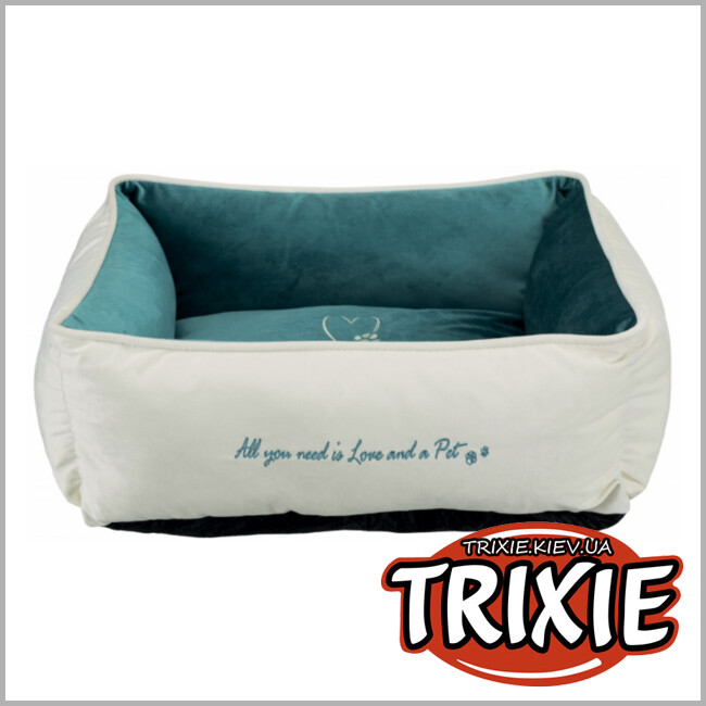 ТРИКСИ Украина - TRIXIE лежак Pets Home (80х60 см, крем/бирюза)