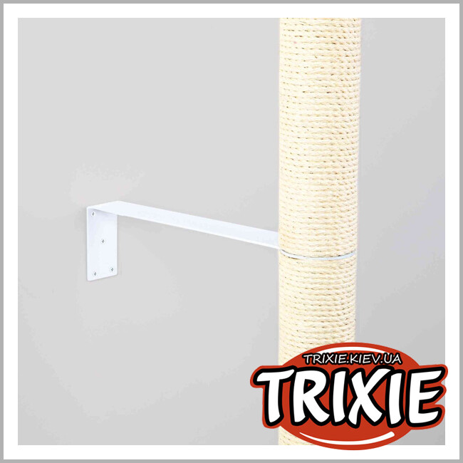 ТРІКСІ Україна - Кріплення настінне Trixie 49910 для встановлення будинків для тварин (метал) 43х10х5/8cм, білий