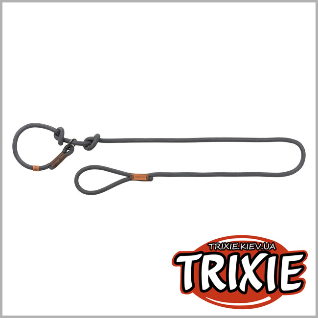 ТРИКСИ Украина - Поводок-удавка для животных Trixie 17241 "BE NORDIC", S-M: 1.7м/8мм, темно-серый/коричневый
