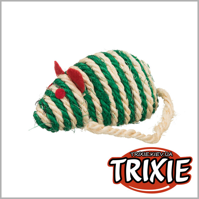 ТРІКСІ Україна - Миша для кішки TRIXIE - мотузкова (сизаль 10см)
