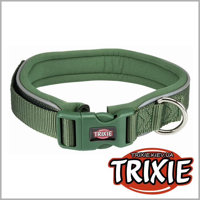 ТРИКСИ Украина - Ошейник Premium-TRIXIE с неопреновой подкладкой (M: 35–40см/25мм, лесной)