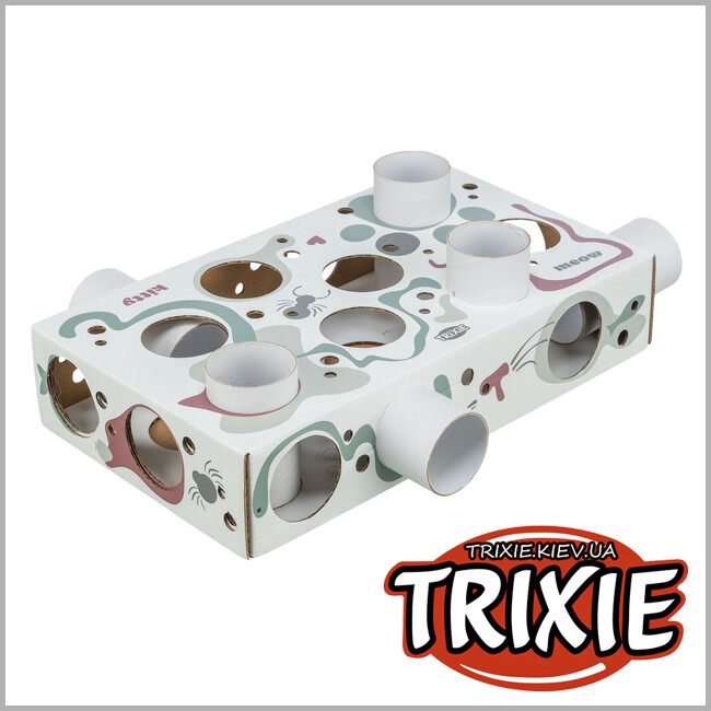 ТРІКСІ Україна - Розвиваюча гра для котів Trixie 45930 Cat Activity "Paws'n'Treats Box"(картон), 35х7х20см