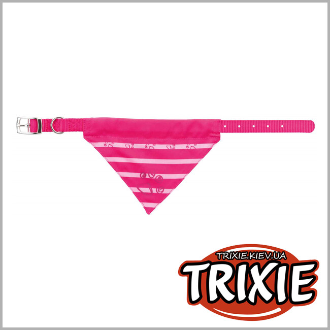ТРИКСИ Украина - Ошейник с косынкой TRIXIE (нейлон, XS-S: 25–31cм/15мм, фуксия)