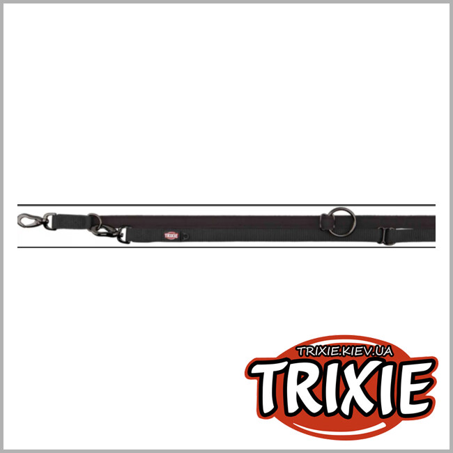 ТРИКСИ Украина - Поводок-перестёжка для собак TRIXIE Experience (нейлон, ML: 2м/20мм, чёрный)
