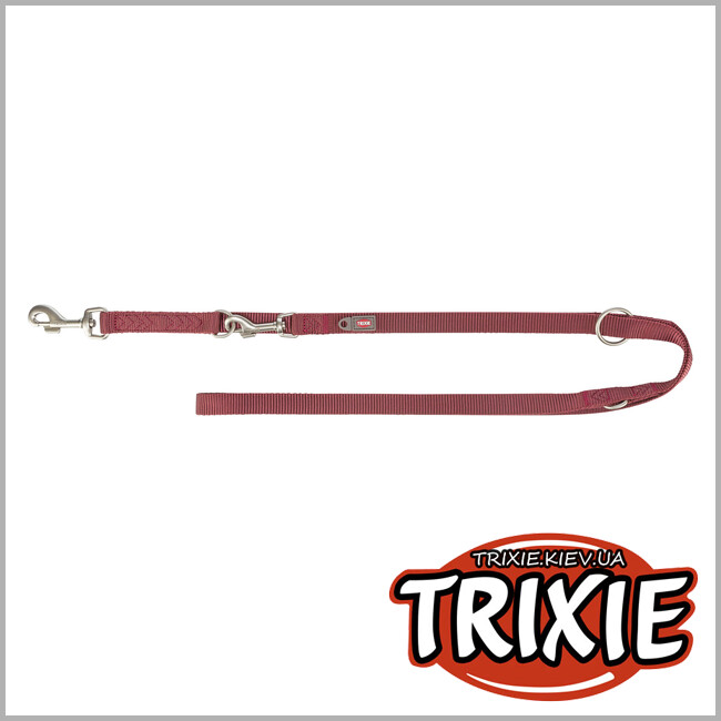 ТРИКСИ Украина - Регулируемый поводок Trixie 200531 "Premium", M-L: 2.00м/20мм, сангрия