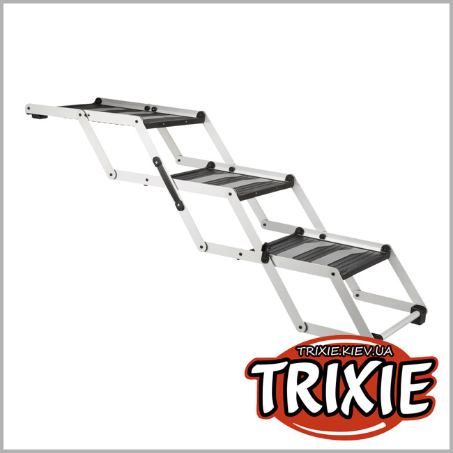 ТРИКСИ Украина - 3-ступенчатые складные ступеньки для животных Trixie 39376 (алюминий/пластик/ТПГ)
