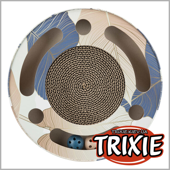 ТРІКСІ Україна - Дряпка для котів Trixie 48004 Барабан з двома кульками та котячою м'ятою картонна 33х5,5 см