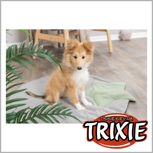 ТРИКСИ Украина - Junior Trixie 38245 лежак со звездой (тедди), 86х80см, серый/мятный
