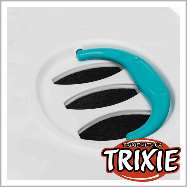 ТРІКСІ Україна - Трикомпонентний туалет із системою поділу Trixie Berto Berto Top Litter Tray (39*42*59см, бірюзовий/білий)